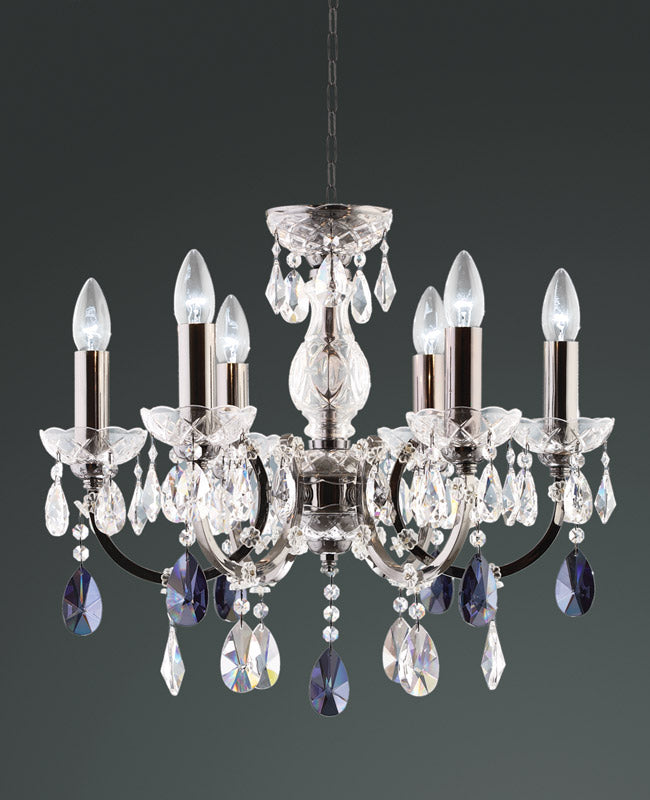 Chandelier 6 Arms Black Nickel